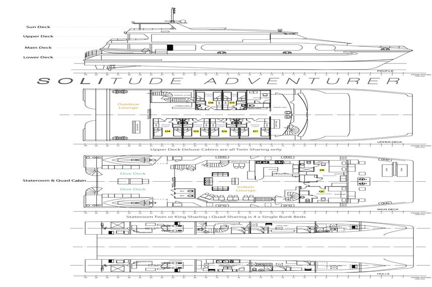 Solitude Adventurer Liveaboard deck layout