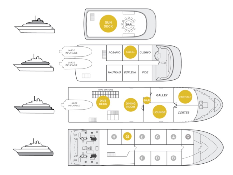 Nautilus Belle Amie Liveaboard deck layout
