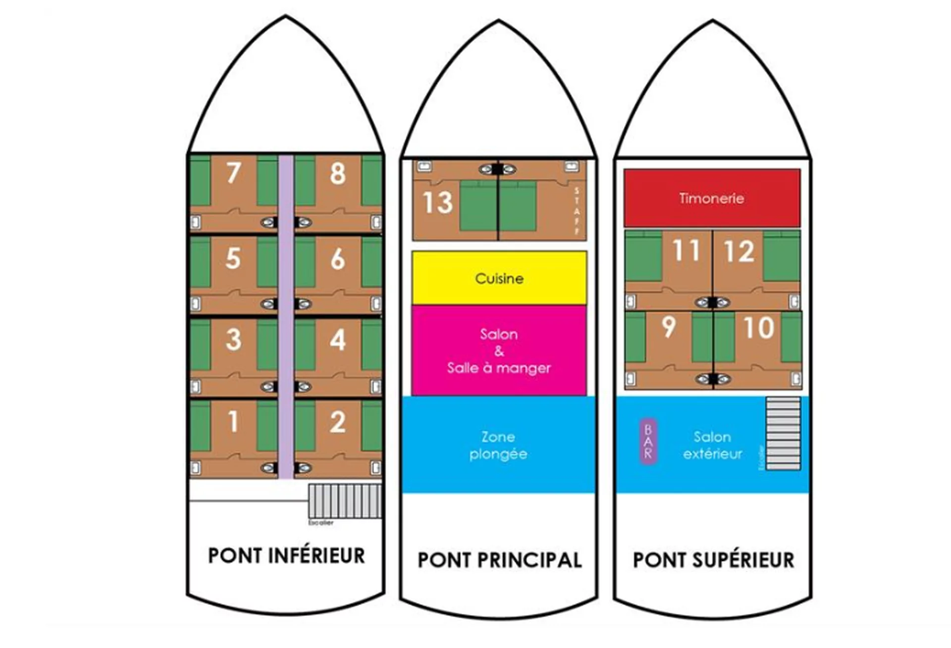 Dolce Vita Liveaboard deck layout