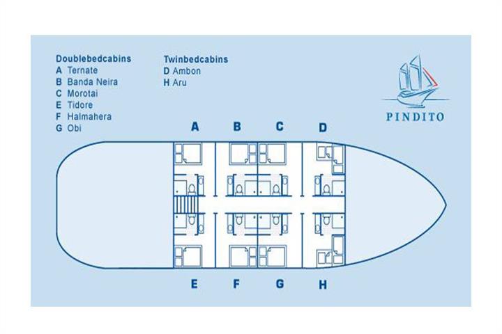 Pindito Liveaboard deck layout
