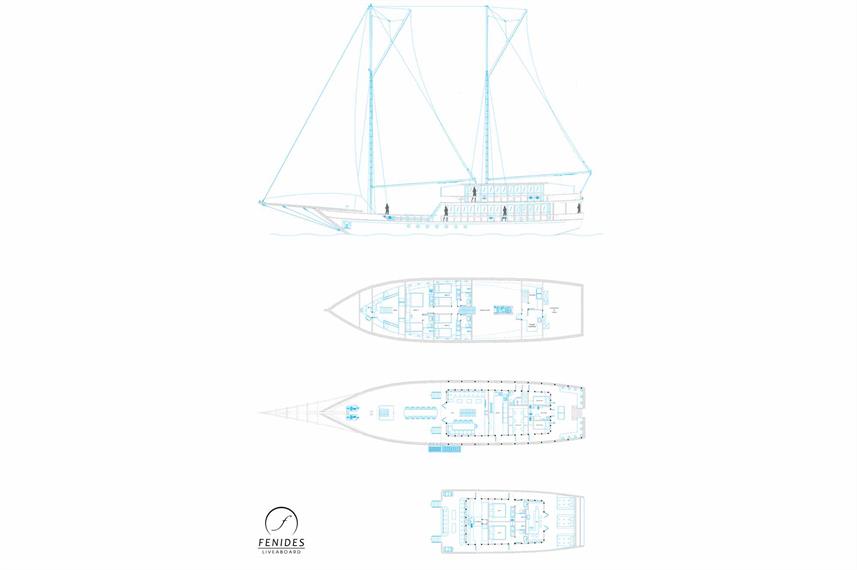 Fenides Liveaboard deck layout