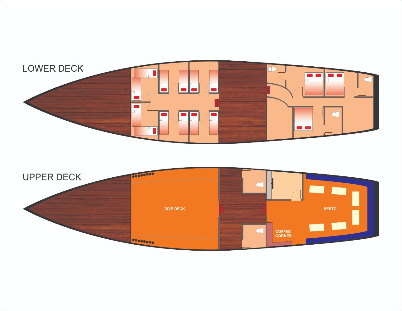 Jaya Liveaboard deck layout