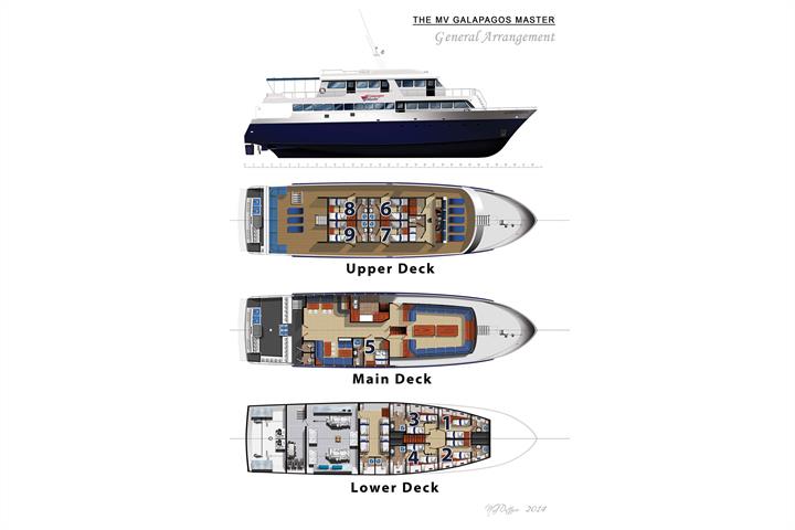 Galapagos Master Liveaboard deck layout