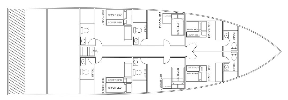 Horizon II Liveaboard deck layout