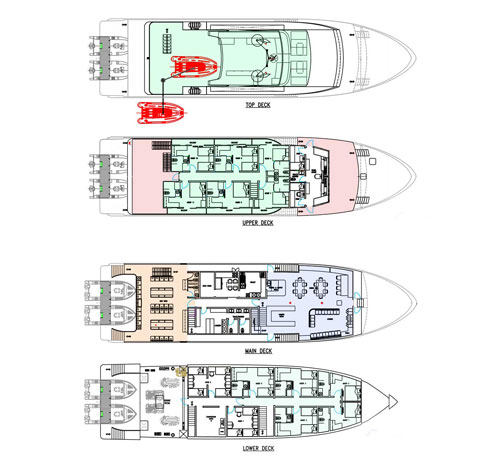 Gaia Love Liveaboard deck layout