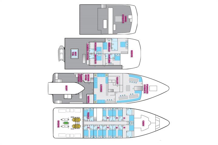 Nautilus Explorer Liveaboard deck layout