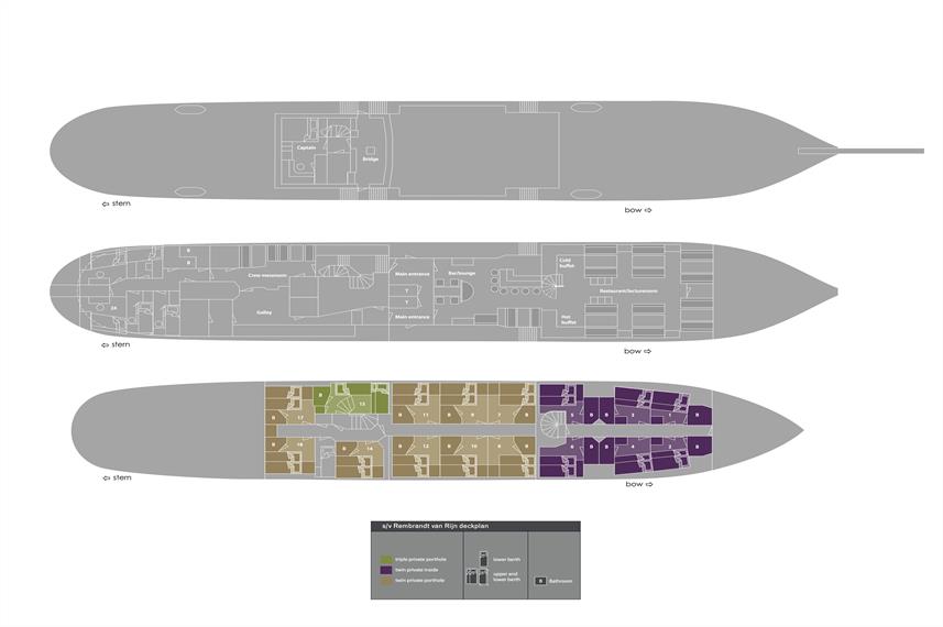 Rembrandt van Rijn Liveaboard deck layout